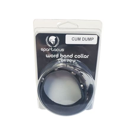 Spartacus CUM DUMP Leather Collar - Black
