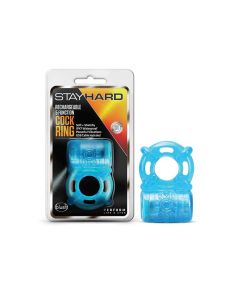 Blush Stay Hard Rechargeable 5 Function Cock Ring- Blue